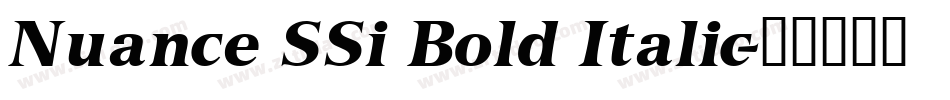 Nuance SSi Bold Italic字体转换